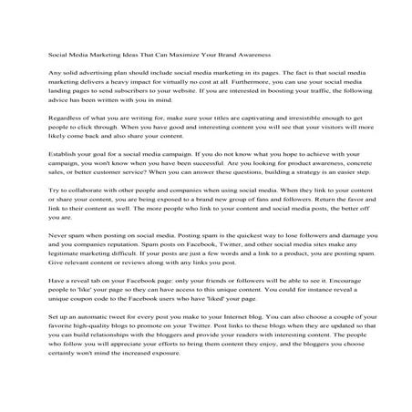 Social media marketing ideas that can maximize your brand awareness