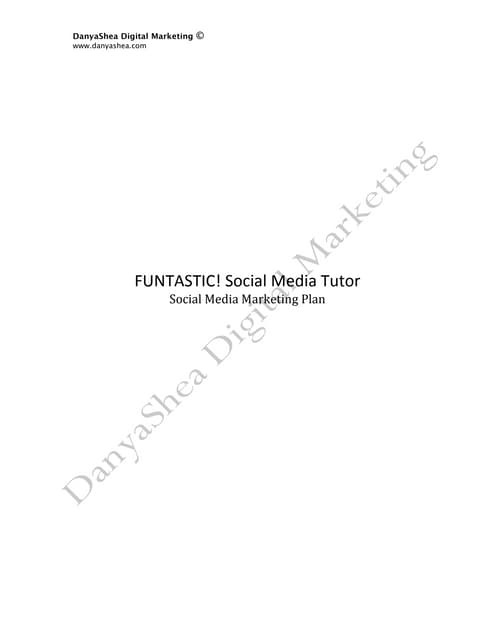 Social Media Marketing Plan: SAMPLE