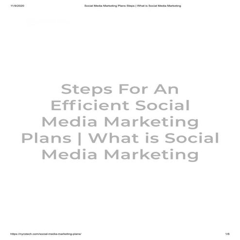 Social Media Marketing Strategy | PDF