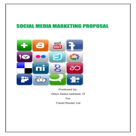 Social media marketing proposal for Travel and tourism business