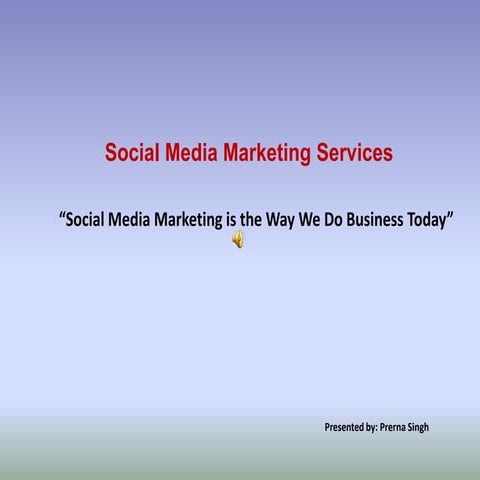 Social mediamarketingservices