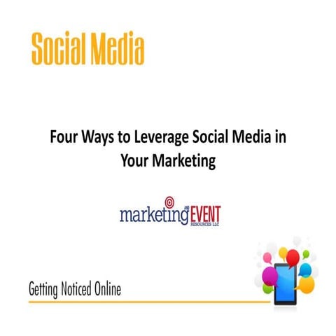 Four Ways to Leverage Social Media in Your Marketing