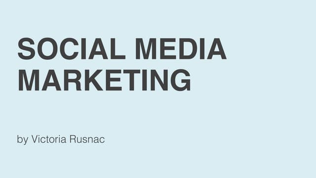 Social Media Marketing