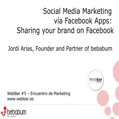 Social media marketing via facebook apps sharing your brand on facebook