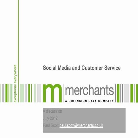 Social Media and Customer Service