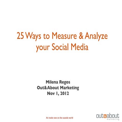 25 ways to measure and analyze your social media marketing ROI