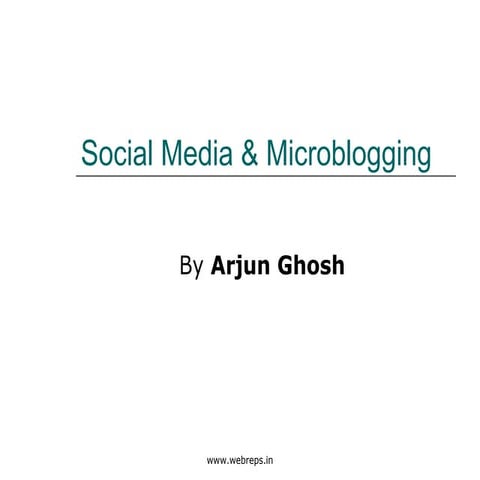 Social Media & Microblogging