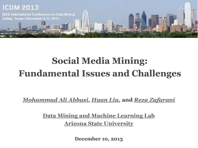 Social Media Mining: An Introduction