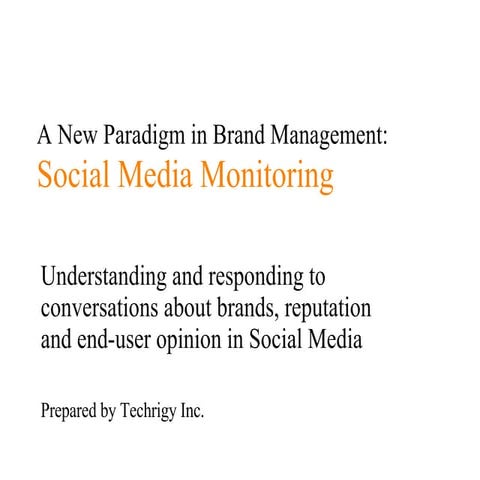Social Media Monitoring
