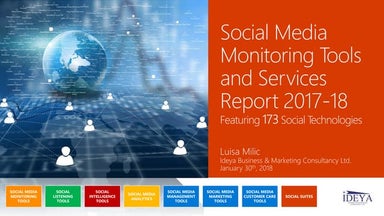 Social Media Monitoring Tools and Services Presentation 2018