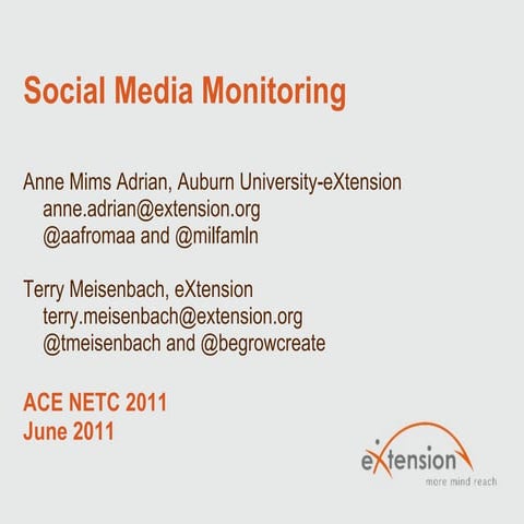 Social Media Monitoring