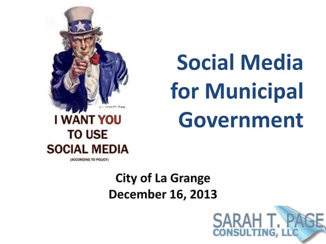 Social Media for Municipal Government