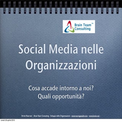 Social Media Nelle Organizzazioni