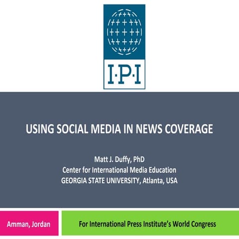 Using social media in news coverage