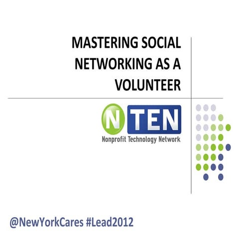 Mastering social networking as a volunteer