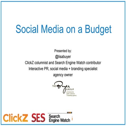 Social Media on Budget