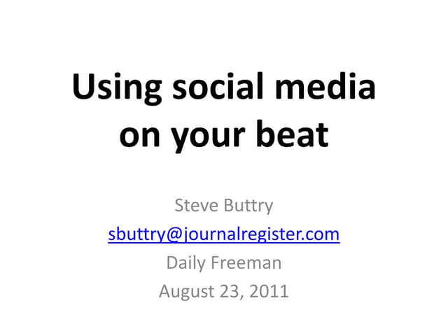 Social media on the beat