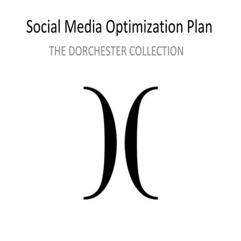 Social Media Optimization Plan