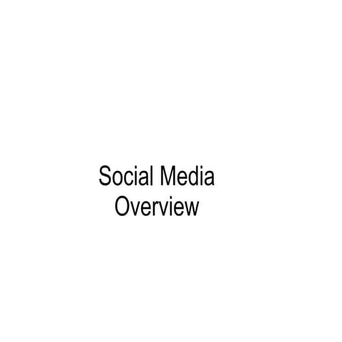 Social media overview variety