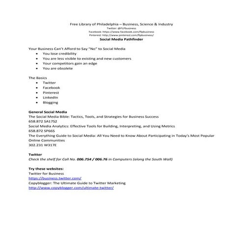 Social Media Pathfinder