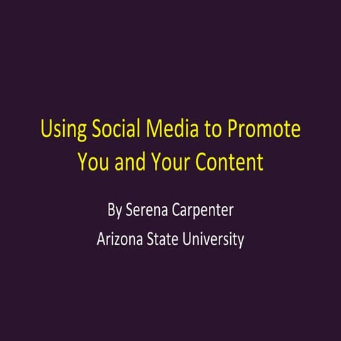 Social Media & Personal Branding