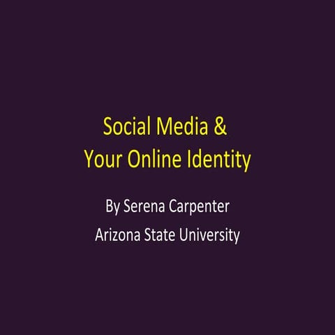 Online identity and social media