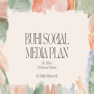 Social Media Plan - Kaitlyn Biancardi 2024