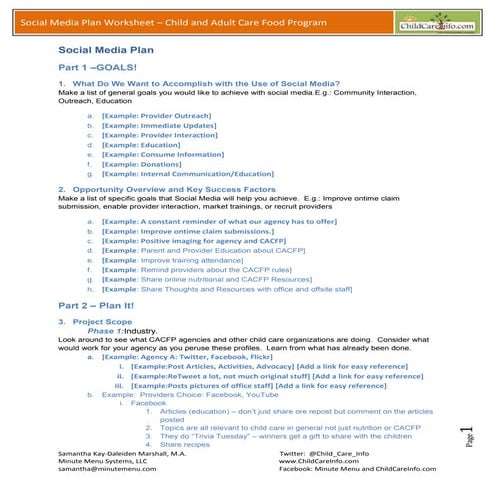 Social media plan template 2012 handout   my copy