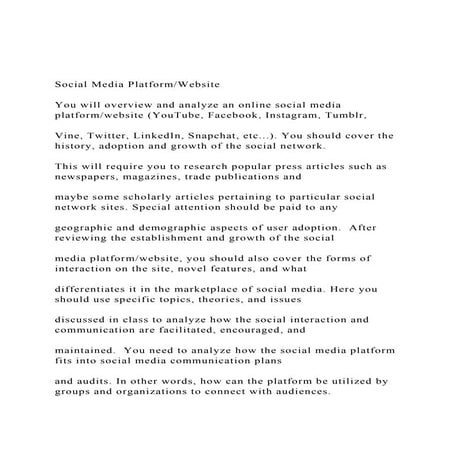 Assignment Research the role and purposes of social media (Twitt.docx