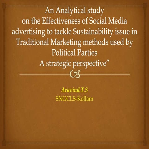 Social Media as a powerful tool for Political parties 