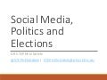 Social media, politics and elections