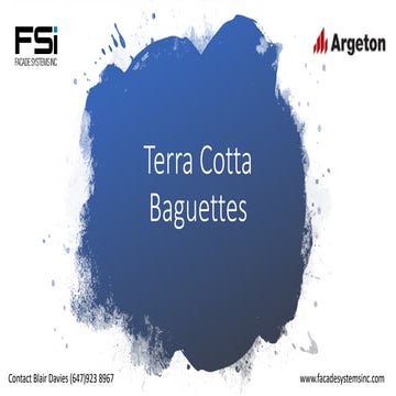 Terra Cotta Baguettes from Facade Systems Inc