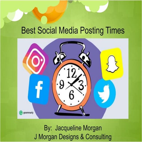 Social media posting times presentation