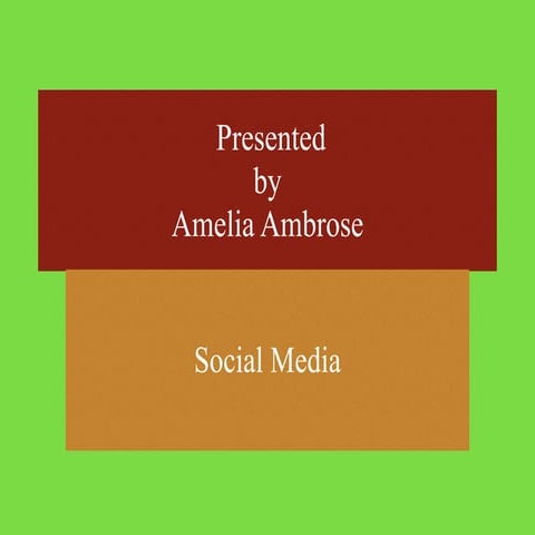 Social Media- Chapter Presentation