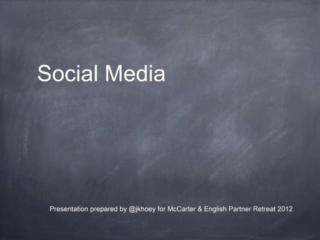 Social Media is Business: Law Firm Social Media Networking Presentation