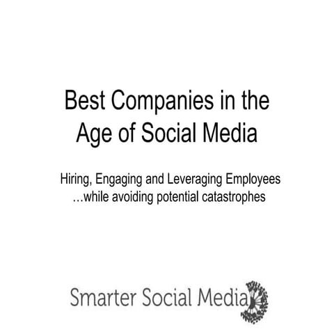 Social Media for Human Resources - Hire, Retain and Leverage Employees