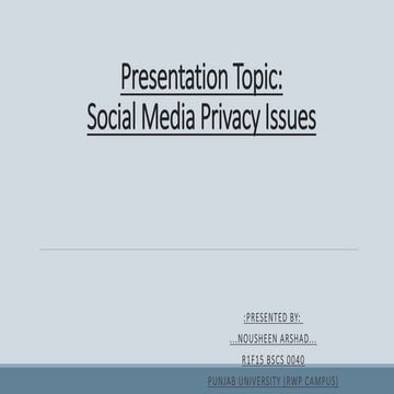 Social media privacy issues