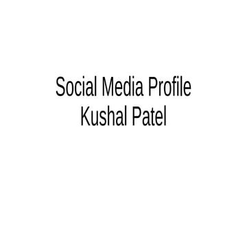 Social media profile | PPT