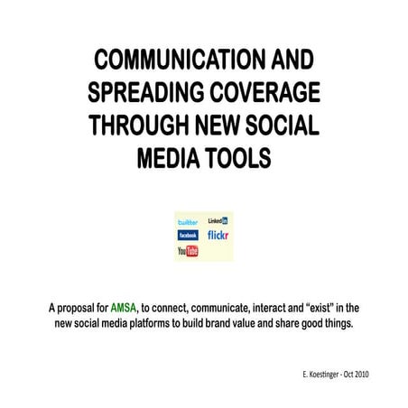 Social media proposal for Amsa/Ecom