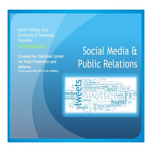 Social media & public relations power point (ncfpd   2009)