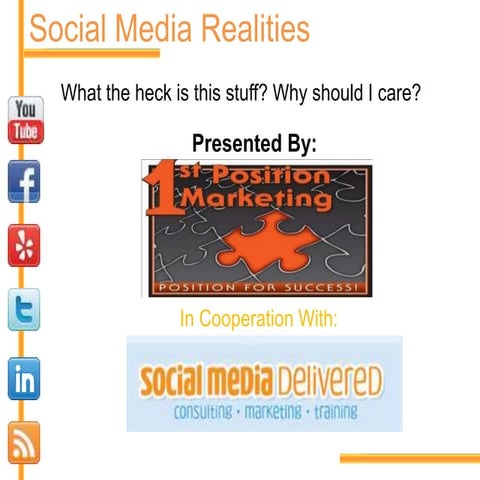 Social Media Realities_1stPositionMarketing and SocialMediaDelivered