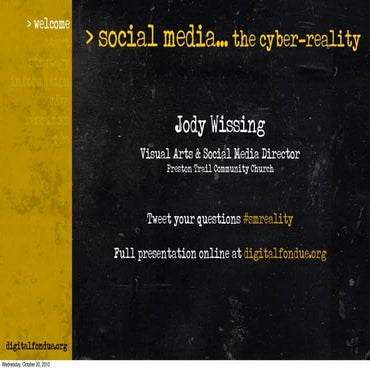 social media - the cyber reality [screen notes]