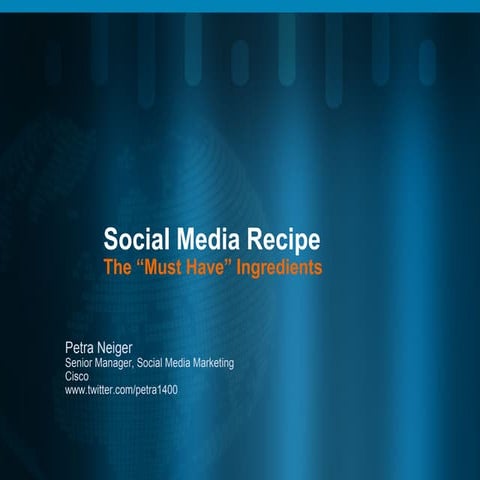 Social Media Recipe: Must Have Ingredients