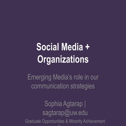 Social Media + Grad Student Groups
