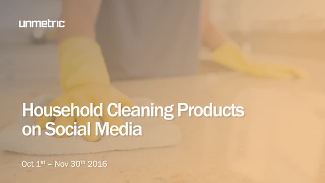 Social Media Report - Household Cleaning Products October-November 2016