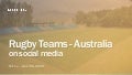 Social Media Report - Rugby Teams (Australia) October - November 2016