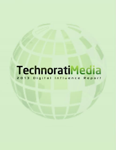 Social media report 2013