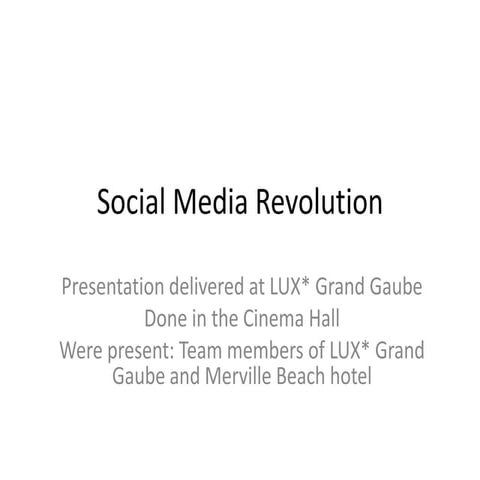 Social media revolution presentation