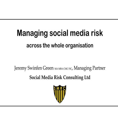 Social media risk