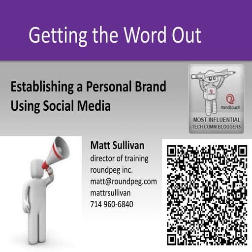 Social media rmstc creating a personal brand oct 2011